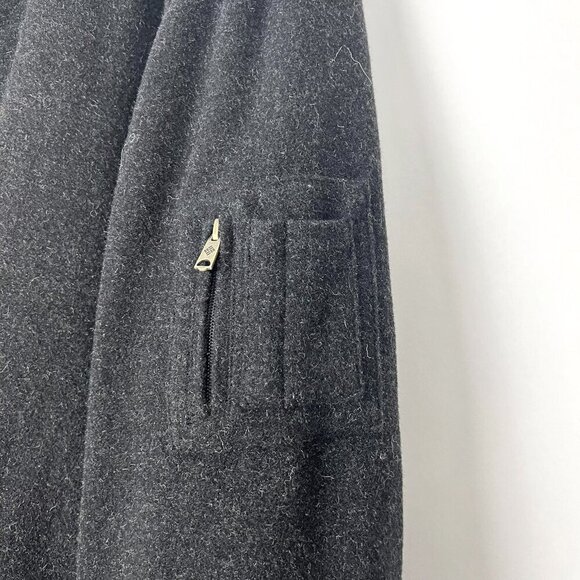 Columbia Wool Blend Classic Bomber Jacket. Quilted Lining. Charcoal Grey. Size M - Picture 3 of 15